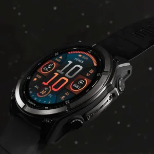 ساعت هوشمند گارمین مدل Fenix 8 - 47mm دارای قابلیت های صفحه نمایش لمسی، کنترل موسیقی، کنترل سطح اکسیژن خون، ضد آب، بند سیلیکون