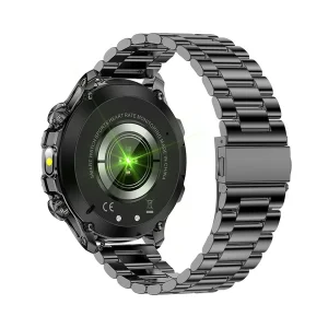 ساعت هوشمند 1.85 اینچی مدل AK75 با بند استیل