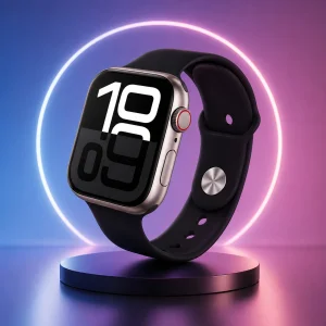 ساعت هوشمند 44 میلی‌متری مدل KZ-W24 با بند سیلیکونی، سازگار با سیستم عامل iOS و Android، به همراه ایرپاد 7، 7 بند ساعت، شارژر