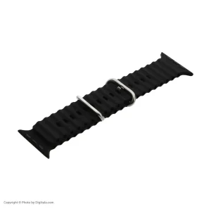ساعت هوشمند مدل Ultra 7 in 1 strap دارای قابلیت های صفحه نمایش رنگی، صفحه نمایش لمسی، کنترل موسیقی (Music Player)، قابلیت مکالمه از طریق بلوتوث، قابلیت تغییر طرح ساعت یا تم بند فلز