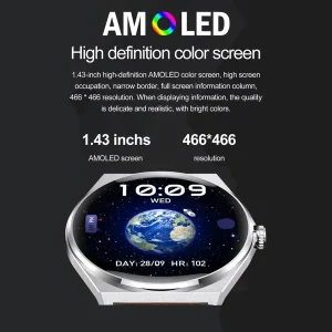 ساعت هوشمند 1.43 اینچی دیبت ویر مدل UltraThin M56 Amoled با بند سیلیکونی