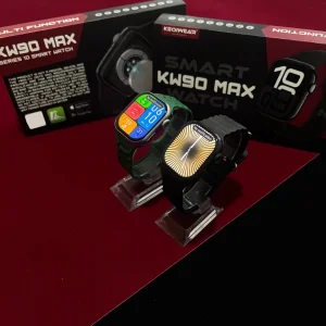 ساعت هوشمند 45 میلی متری مدل KW90 MAX با بند سیلیکونی