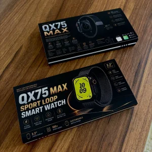 ساعت هوشمند 49 میلی متری مدل QX75 MAX با بند فلزی