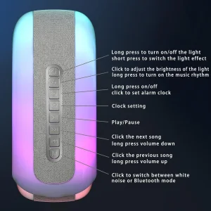 اسپیکر بلوتوثی شارژی قابل حمل مدل حلزونی RGB