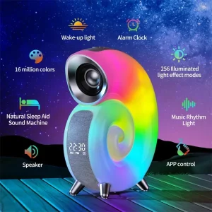 اسپیکر بلوتوثی شارژی قابل حمل مدل حلزونی RGB