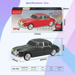 اسپیکر بلوتوثی قابل حمل وستر مدل WS-596 طرح ماشین کلاسیک