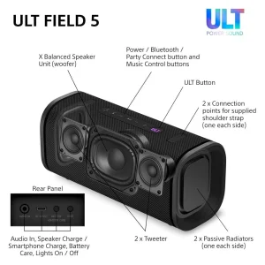 اسپیکر بلوتوثی قابل حمل سونی مدل ULT FIELD 5