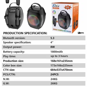 اسپیکر بلوتوثی قابل حمل مدل ZQS-W4107