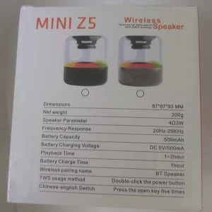 اسپیکر بلوتوثی قابل حمل مدل MINI Z5
