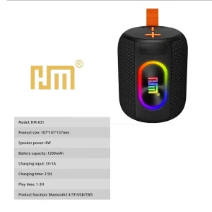 اسپیکر بلوتوثی قابل حمل مدل HM831