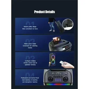 اسپیکر بلوتوثی قابل حمل برودو مدل BTS-2100