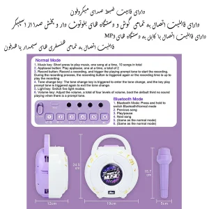 اسپیکر بلوتوثی قابل حمل مدل sound box طرح دو میکروفون کد 6004