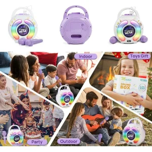 اسپیکر بلوتوثی قابل حمل مدل sound box طرح دو میکروفون کد 6004