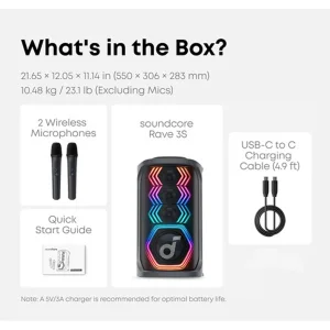 اسپیکر بلوتوثی انکر مدل soundcore Rave 3S