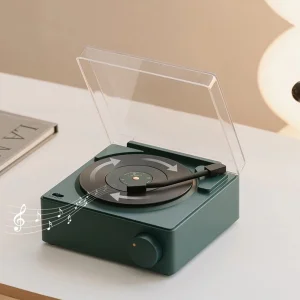 اسپیکر ساعت رترو طرح گرامافون مدل Vinyl X11