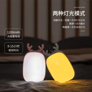 پاوربانک و چراغ خواب طرح گوزن مدل Deer ظرفیت 1200 میلی آمپر ساعت
