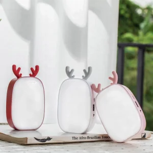 پاوربانک و چراغ خواب طرح گوزن مدل Deer ظرفیت 1200 میلی آمپر ساعت
