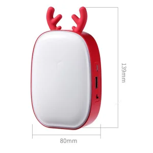 پاوربانک و چراغ خواب طرح گوزن مدل Deer ظرفیت 1200 میلی آمپر ساعت