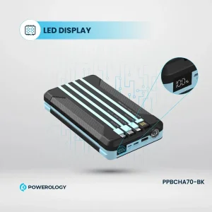 پاوربانک پاورلوژی مدل PPBCHA70 ظرفیت 16000 میلی آمپر ساعت