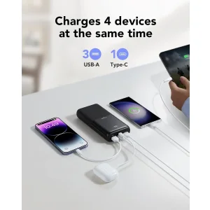 پاوربانک 12 وات وییسی مدل G3015 ظرفیت 30000 میلی‌آمپرساعت به همراه کابل USB-C