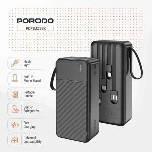 پاوربانک 10.5 وات پرودو مدل Piano-PDPBJ35BK ظرفیت 30000 میلی‌آمپرساعت