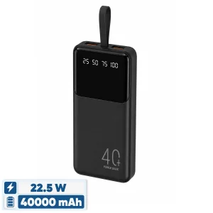 پاوربانک 22.5 وات مدل 40000mah ظرفیت 40000 میلی آمپر ساعت