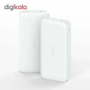 پاوربانک 18 وات شیائومی مدل Redmi PB200LZM ظرفیت 20000 میلی آمپرساعت به همراه شارژر دیواری سامسونگ و کابل تبدیل