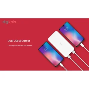 پاوربانک 18 وات شیائومی مدل Redmi PB200LZM ظرفیت 20000 میلی آمپرساعت به همراه شارژر دیواری سامسونگ و کابل تبدیل
