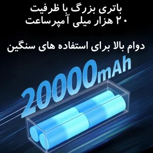 پاوربانک ۱۴۰ وات لنوو مدل ThinkPlus Fluxo SLPB20140 ظرفیت ۲۰ هزار میلی‌آمپرساعت به همراه ۱ عدد کابل USB-C