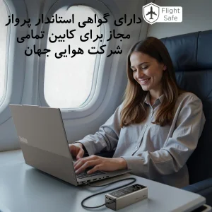 پاوربانک ۱۴۰ وات لنوو مدل ThinkPlus Fluxo SLPB20140 ظرفیت ۲۰ هزار میلی‌آمپرساعت به همراه ۱ عدد کابل USB-C