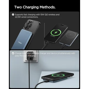 پاوربانک 22.5 وات اسپیگن مدل EA2205MQ ظرفیت 5000 میلی‌آمپرساعت