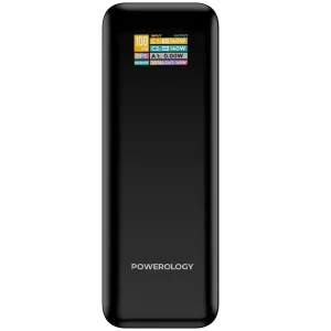 پاوربانک 140 وات پاورلوژی مدل NeuroVolt 140 PP090  ظرفیت 27000 میلی‌آمپرساعت