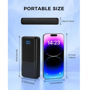 پاوربانک 30 وات مدل P300 ظرفیت 27000 میلی‌آمپرساعت به همراه کابل USB-C