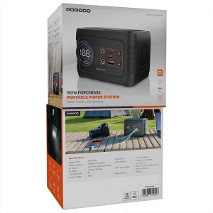 پاوراستیشن 150وات پرودو مدل FORCEBASE PDD150GYBK ظرفیت 52000 میلی آمپر ساعت