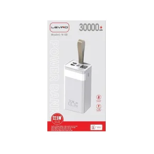 پاوربانک 22.5 وات لوینو مدل N-50 ظرفیت 30000 میلی‌آمپرساعت