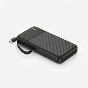 پاوربانک 10.5 وات پرودو مدل PIANO ظرفیت 10000 میلی‌آمپرساعت به همراه چهار عدد کابل MicroUSB/ USB-C / USB / لایتنینگ