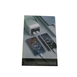 پاوربانک مدل 22.5wظرفیت 40000 میلی آمپر ساعت به همراه کابل تبدیل USB-C