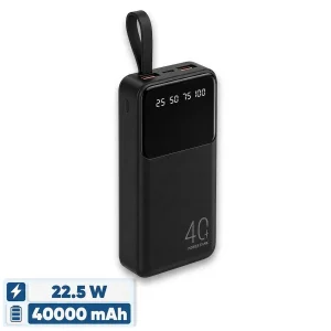 پاوربانک 22.5 وات مدل 40000mah ظرفیت 40000 میلی آمپر ساعت