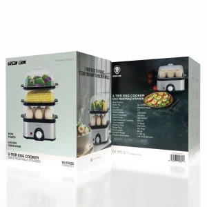 بخارپز 0.5 لیتری گرین لاین مدل GN3TREGGCK