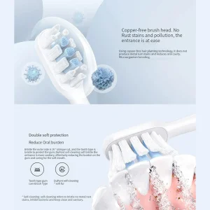 سری یدک مسواک برقی میجیا مدل Mia Sonic Electric Toothbrush Head T301/T302 بسته سه عددی