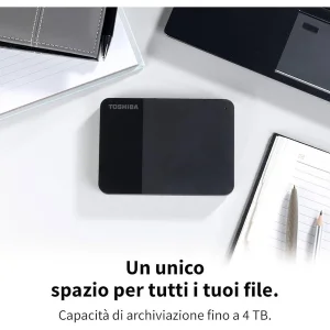 هارد اکسترنال توشیبا مدل Canvio Ready ظرفیت یک ترابایت دارای رابط USB Type-A 3.2