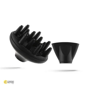 سشوار حرفه‌ای 2200 وات فیلیپس مدل BHD274، موتور AC، وزن 600 گرم، دارای سری متمرکز‌کننده باریک، متمرکز‌کننده پهن با ویژگی حجم‌دهندگی، با قابلیت باد سرد، فناوری تولید یون