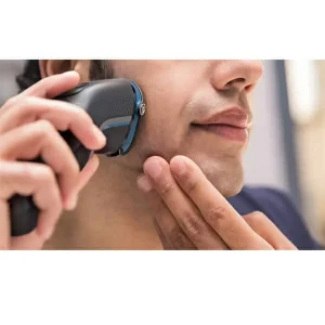 ماشین اصلاح موی صورت فیلیپس مدل S3144 با تیغه استیل ضد زنگ، اصلاح چرخشی، قابلیت استفاده تر و خشک، ضد آب، شارژ سریع 5 دقیقه‌ای، شارژ کامل 60 دقیقه، طراحی ارگونومیک و خط زن