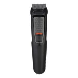 ماشین اصلاح موی سر و صورت فیلیپس مدل MG3710/15 با تیغه استیل ضد زنگ خودتیزشونده، باتری قابل شارژ با 60 دقیقه استفاده بی‌سیم، طراحی ارگونومیک و قابلیت اصلاح خط زن و حجم زن همراه با تریمر گوش و بینی