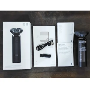 ماشین اصلاح موی صورت شیائومی مدل S500 2021 با سه تیغه چرخشی 360 درجه، موتور ژاپنی، ضد آب با استاندارد IPX7، صفحه نمایش LED، شارژ سریع Type-C، استفاده تا 60 دقیقه، طراحی ارگونومیک و تیغه استیل ضد زنگ ژاپنی-سوئدی