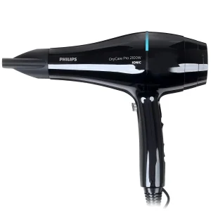 سشوار حرفه‌ای 2100 وات فیلیپس مدل BHD272، موتور AC، وزن 790 گرم، دارای سری متمرکز‌کننده باریک، با قابلیت باد سرد، فناوری تولید یون
