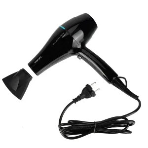 سشوار حرفه‌ای 2100 وات فیلیپس مدل BHD272، موتور AC، وزن 790 گرم، دارای سری متمرکز‌کننده باریک، با قابلیت باد سرد، فناوری تولید یون