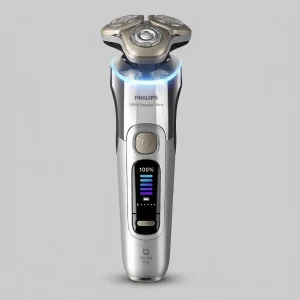 ماشین اصلاح موی صورت شارژی فیلیپس مدل XP9404/31 با تیغه‌های نانو سیلور، خودتیزشونده و ضد التهاب، ضد آب، قابلیت استفاده خشک و مرطوب، تنظیم سرعت، نمایشگر میزان شارژ، باتری لیتیوم یون، شارژ سریع و قفل ایمنی