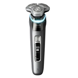ماشین اصلاح موی صورت شارژی فیلیپس مدل XP9202/10 با تیغه تیتانیوم پیشرفته، ضد آب، استفاده خشک و مرطوب، شارژ سریع، نمایشگر میزان شارژ، قابلیت اصلاح با شماره صفر، باتری لیتیوم یون