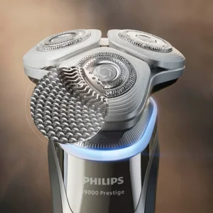 ماشین اصلاح موی صورت شارژی فیلیپس مدل XP9202/10 با تیغه تیتانیوم پیشرفته، ضد آب، استفاده خشک و مرطوب، شارژ سریع، نمایشگر میزان شارژ، قابلیت اصلاح با شماره صفر، باتری لیتیوم یون